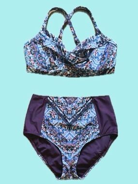 Athleta Two-Piece Floral Printed Bikini Set in Marrakech print